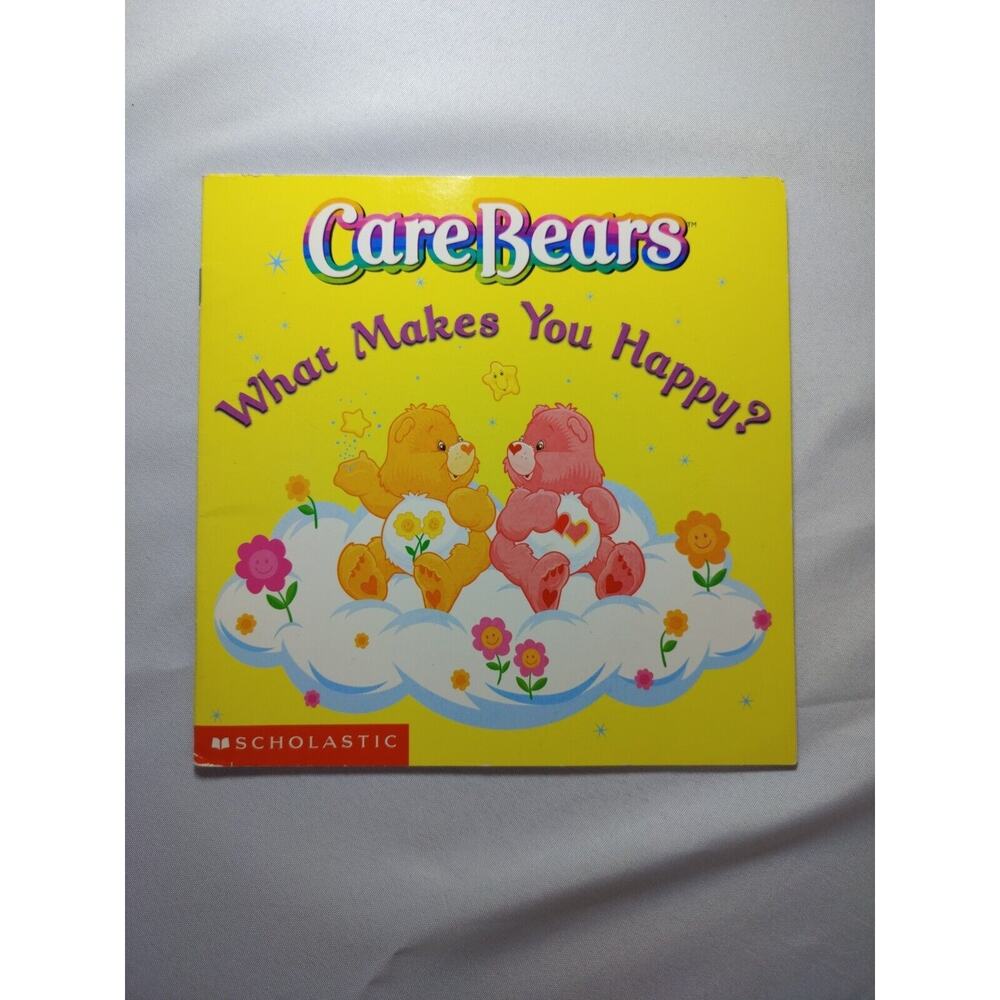 ORIGINAL Vintage 2002 Care Bears What Makes You Happy Paperback Book